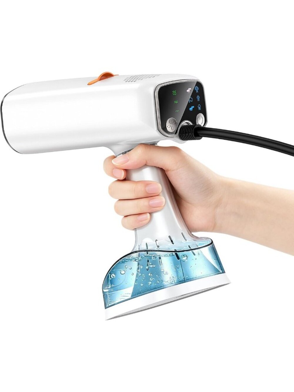 Portable Handheld Garment Steamer - Fast Heat, 3 Steam Levels, Auto-Clean
